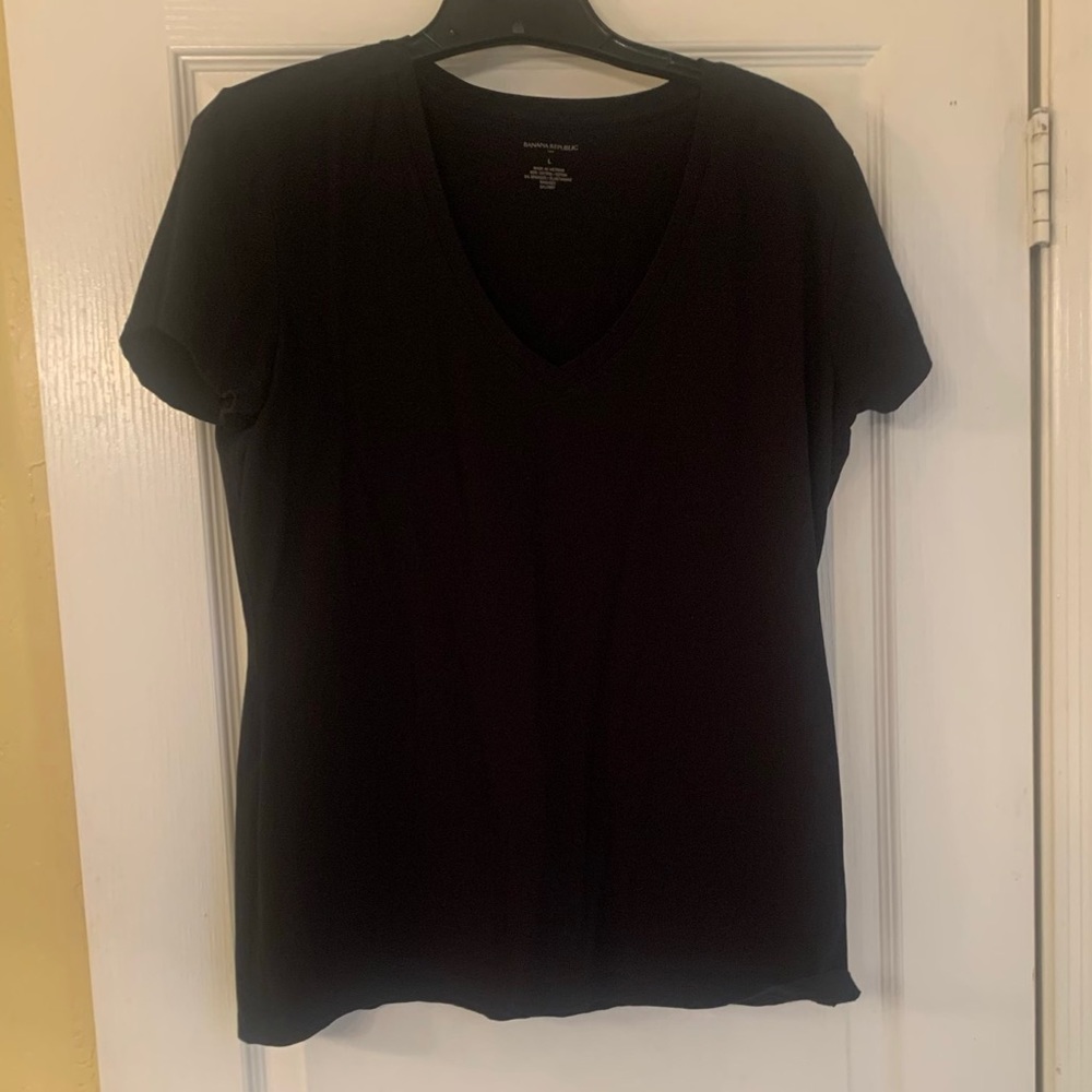 Banana Republic Black V-Neck